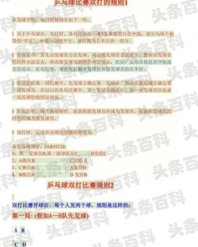 双打乒乓球规则详解，从入门到精通